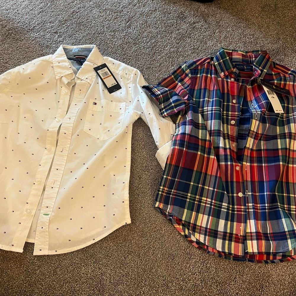 Ralph Lauren and Tommy Hilfiger Boy’s Button Down Shirts